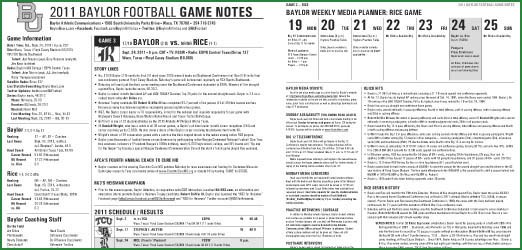 COMMENTARY: Is it time for a ROI on game notes? (by Chris Yandle, Baylor University Associate Director of Athletic Communications)